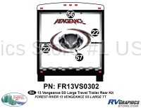 4 Piece 2013 Vengeance SS Large Trailer Rear Graphics Kit