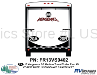 3 Piece 2013 Vengeance SS Medium Trailer Rear Graphics Kit