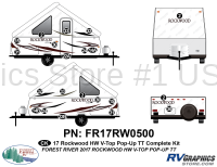 21 Piece 2017 Rockwood HW V-Top Pop-Up Travel Trailer Complete Graphics Kit