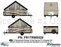 20 Piece 2017 Rockwood Premier V-Top Pop-Up Travel Trailer Complete Graphics Kit