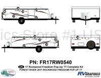 13 Piece 2017 Rockwood Freedom Pop-Up Travel Trailer Complete Graphics Kit