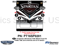 7 Piece 2016 Spartan Fifth Wheel Front Graphics Kit