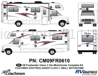 17 Piece 2009 Freelander Small Motorhome Complete Graphics Kit