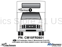 1 Piece 2010 Freelander Large Motorhome Front Graphics Kit