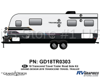 8 Piece 2018 Transcend Travel Trailer Roadside Graphics Kit