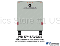 1 Piece 2015 Avalanche Fifth Wheel Rear Graphics Kit
