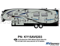 30 Piece 2015 Avalanche Fifth Wheel Roadside Graphics Kit