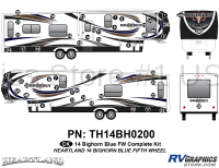 53 Piece 2014 Bighorn FW Blue Version Complete Graphics Kit