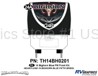 2 Piece 2014 Bighorn FW Blue Version Front Graphics Kit