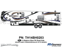 25 Piece 2014 Bighorn FW Blue Version Roadside Graphics Kit