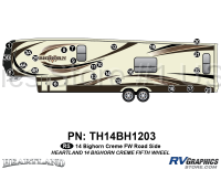 25 Piece 2014 Bighorn FW Brown Version Roadside Graphics Kit