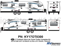 38 Piece 2017 Outback UltraLite Travel Trailer Complete Graphics Kit