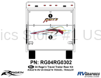 2 Piece 2004 Ragen RV Rear Graphics Kit