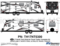 43 Piece 2017 North Trail Travel Trailer Complete Graphics Kit