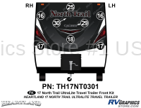 8 Piece 2017 North Trail Travel Trailer Front Graphics Kit