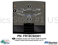 3 Piece 2019 Salem Cruise Lite Front Graphics Kit