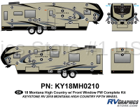61 Piece 2018 Montana High Country Fifth Wheel Complete Graphics Kit-WITH Cap Window - Image 2