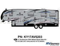 25 Piece 2017 Avalanche Fifth Wheel Roadside Graphics Kit