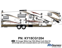24 Piece 2014 Cougar White Cap Fifth Wheel Curbside Graphics Kit