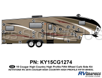 23 Piece 2014 Cougar High Country Hi Profile Fifth Wheel Curbside Graphics Kit