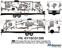59 Piece 2014 Cougar Flat Cap Half Ton Travel Trailer Complete Graphics Kit