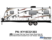 22 Piece 2014 Cougar Flat Cap Half Ton Travel Trailer Roadside Graphics Kit