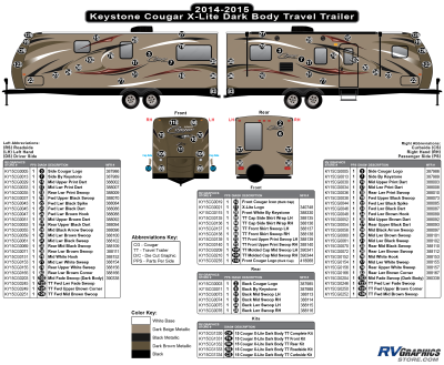 Keystone RV - Cougar - 2014-2015 Cougar X-Lite Dark Body Travel Trailer