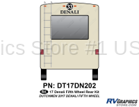 1 Piece 2017 Denali Fifth Wheel Rear Graphics Kit