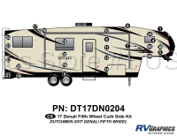 26 Piece 2017 Denali Fifth Wheel Curbside Graphics Kit