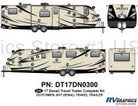 61 Piece 2017 Denali Travel Trailer Complete Graphics Kit