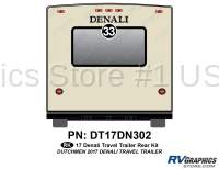 1 Piece 2017 Denali Fifth Wheel Rear Graphics Kit
