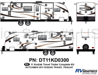 42 Piece 2011 Kodiak Travel Trailer Complete Graphics Kit - Image 1