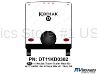 1 Piece 2011 Kodiak Travel Trailer Rear Graphics Kit