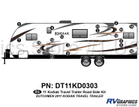 18 Piece 2011 Kodiak Travel Trailer Roadside Graphics Kit