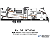 18 Piece 2011 Kodiak Travel Trailer Curbside Graphics Kit
