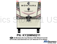 7 Piece 2020 Montana Fifth Wheel NO Front Window Front Graphics Kit