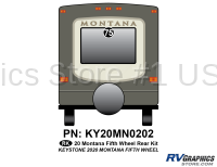 1 Piece 2020 Montana Fifth Wheel Rear Graphics Kit