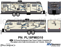 51 Piece 2018 Puma Travel Trailer Rockgard Version Complete Graphics Kit