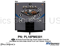 8 Piece 2018 Puma Travel Trailer Flat Cap Version Front Graphics Kit