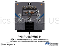7 Piece 2018 Puma Travel Trailer Rockgard Version Front Graphics Kit