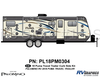 22 Piece 2018 Puma Travel Trailer Curbside Graphics Kit