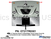 8 Piece 2020 Titanium Series Travel Trailer Front Graphics Kit