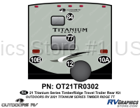 5 Piece 2020 Titanium Series Travel Trailer Rear Graphics Kit