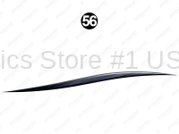 Mid Lwr Print Blue Swoosh