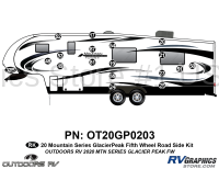 18 Piece 2020 Mountain Series Glacier Peak Fifth Wheel Roadside Graphics Kit