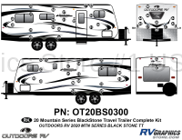 49 Piece 2020 Mountain Series Blackstone Travel Trailer Complete Graphics Kit