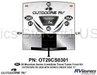 6 Piece 2020 Mountain Series Creekside Travel Trailer Front Graphics Kit