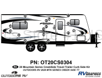 17 Piece 2020 Mountain Series Creekside Travel Trailer Curbside Graphics Kit
