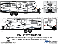 51 Piece 2020 Mountain Series Timber Ridge Travel Trailer Complete Graphics Kit