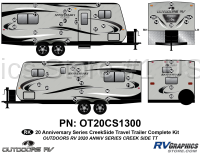 43 Piece 2020 Anniversary Series Creekside Travel Trailer Complete Graphics Kit